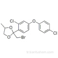 2- (BROMOMETİL) -2- [2-CHLORO-4- (4-CHOROFENOKSİ) FENİL] -4-METHL-1,3-DİOKSOLAN CAS 873012-43-2